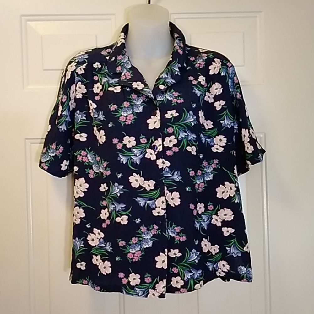LIZ SPORT WOMEN'S TOP BLOUSE SIZE S